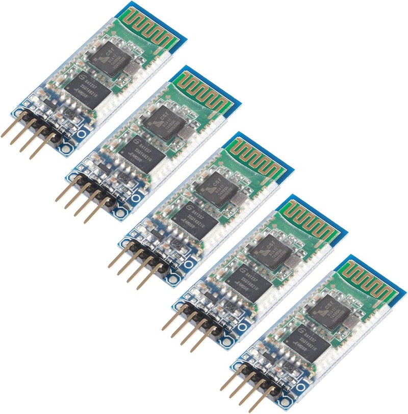 DORHEA 5PCS HC-06 RS232 Wireless Bluetooth Serial Port 4 Pin RF Transceiver Board Module Bi-Directional Serial Support Slave and Master Mode - Image 1